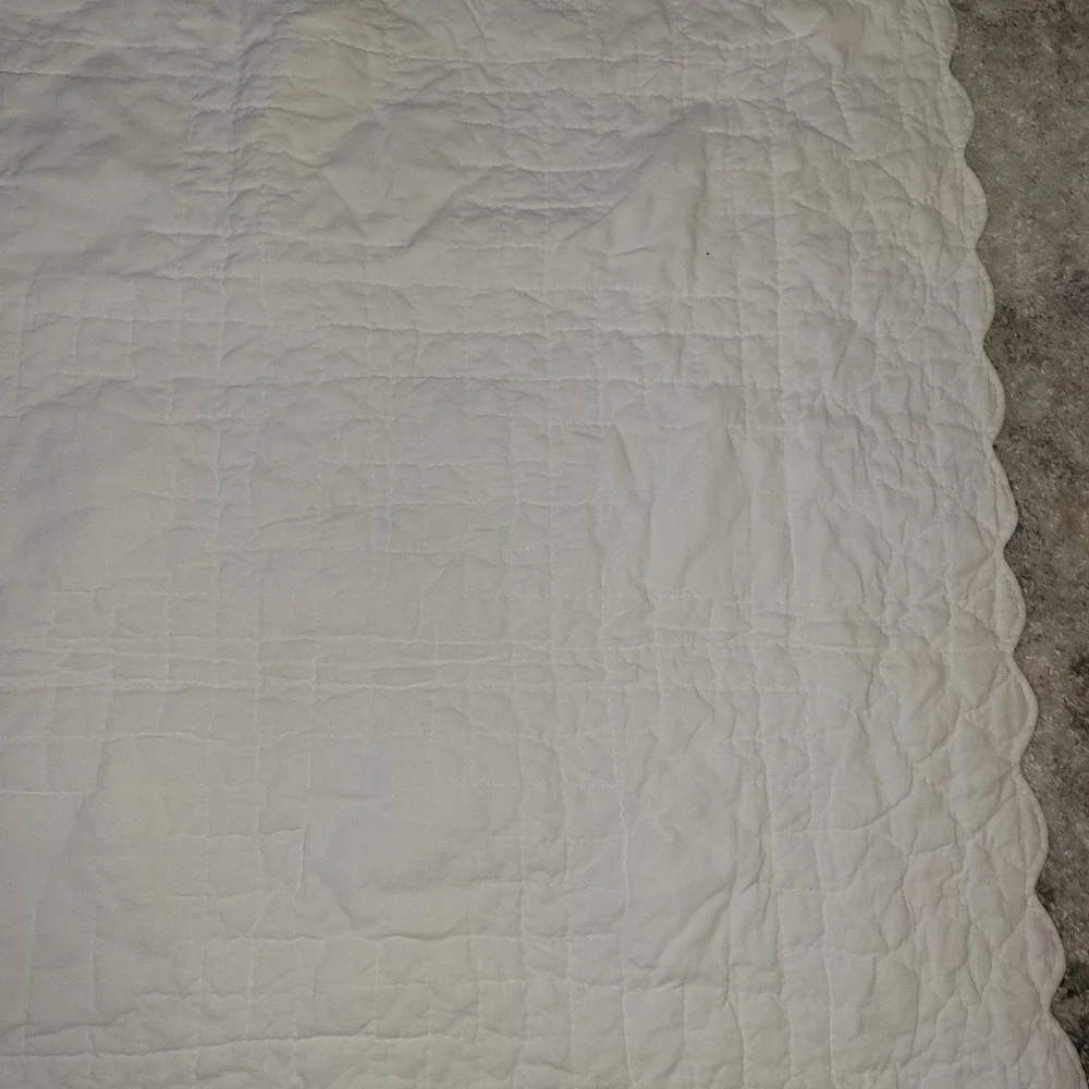 Vtg Handmade Amish Baby Quilt Blanket Irish Chain 8 Point Star Flower Basket